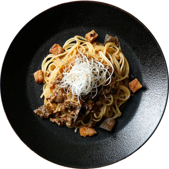 茄子と厚揚げの麻婆ソース