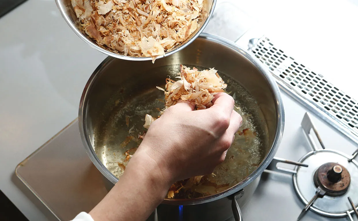 たらこと湯葉の豆乳ソース作り5