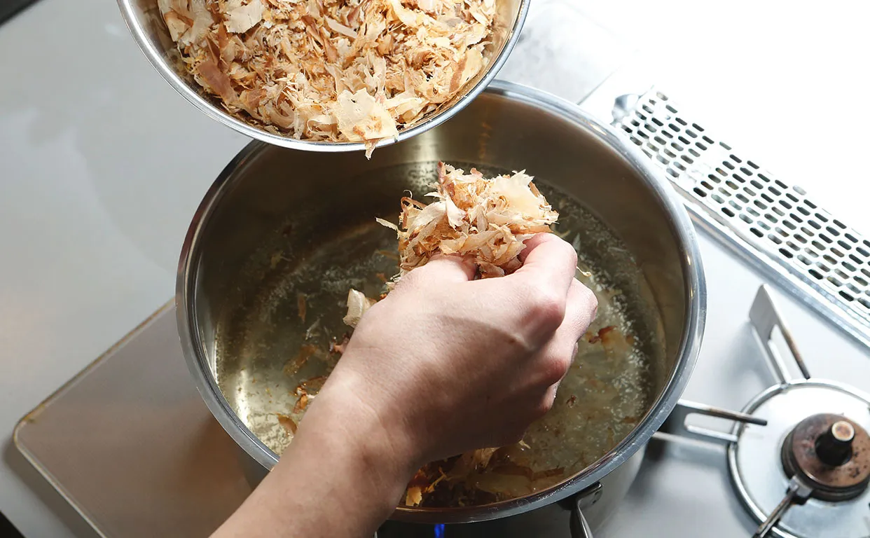 しらすとすだちのバターソース作り5