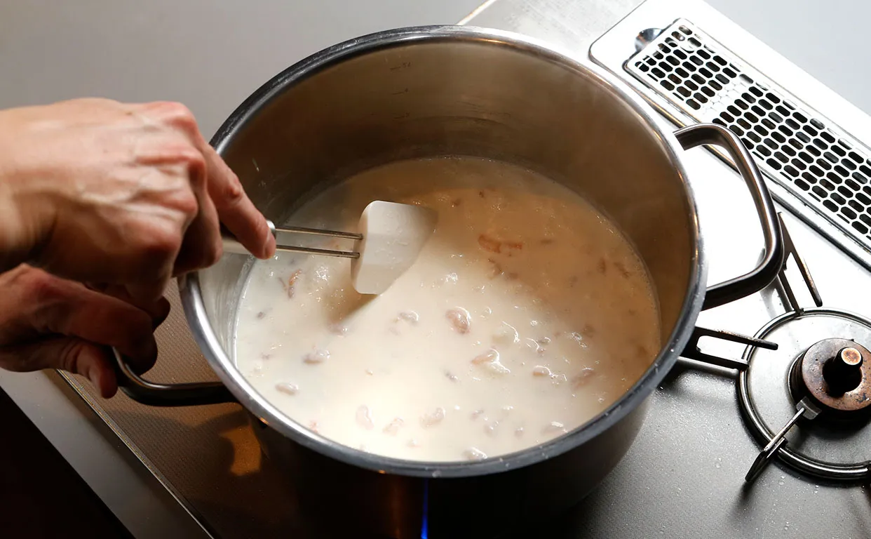 海老のレモンクリームソース作り12