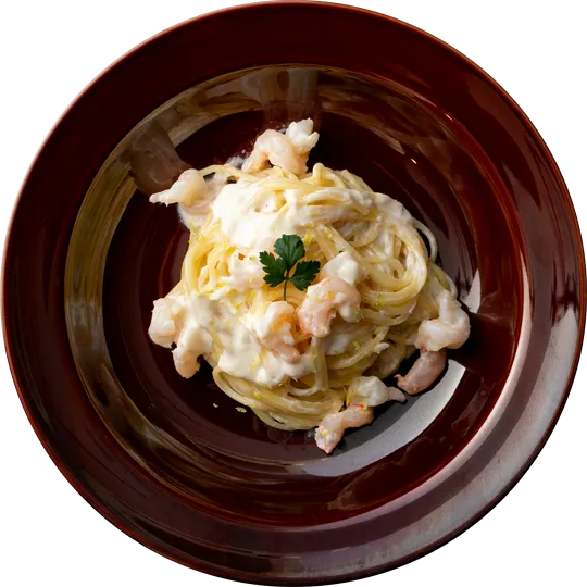 海老のレモンクリームソース